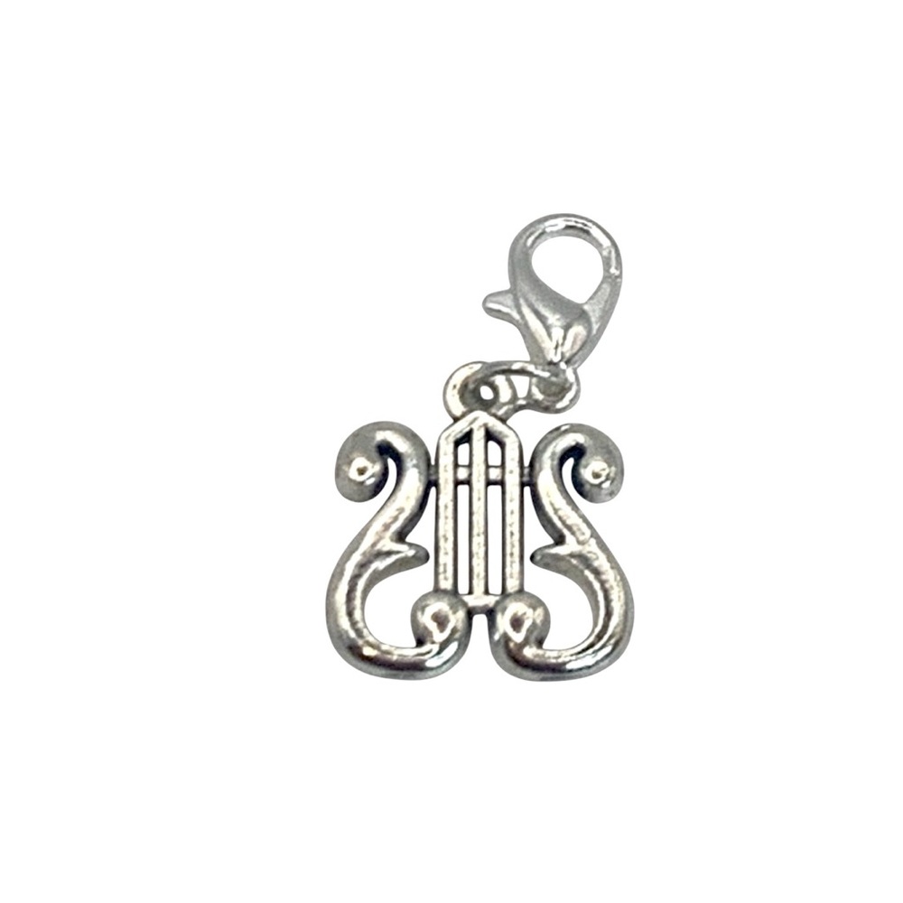 Music Scrollwork Conductor Elegant Silver Charm
